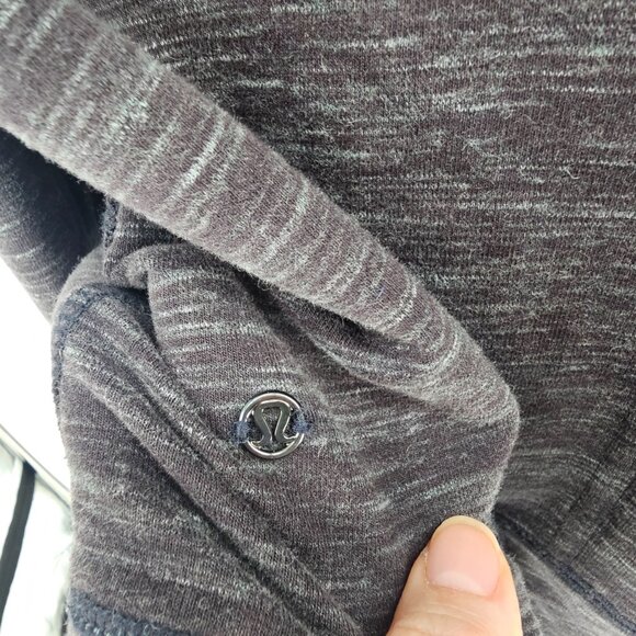 Lululemon Find Your Centre Wrap Jacket 6 Heathered Gray Hooded Yoga Athleisure - Picture 5 of 13